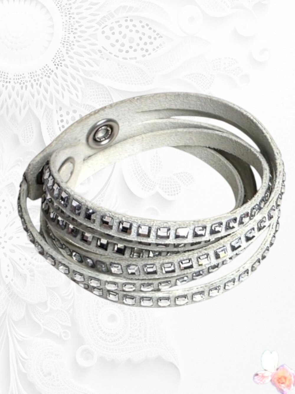 Swarovski White Crystal Wrap Bracelet